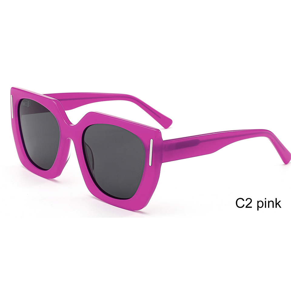 Fashion Oversized Frame Acetate Polarized Sunglasses High Quality Material Hand Polished