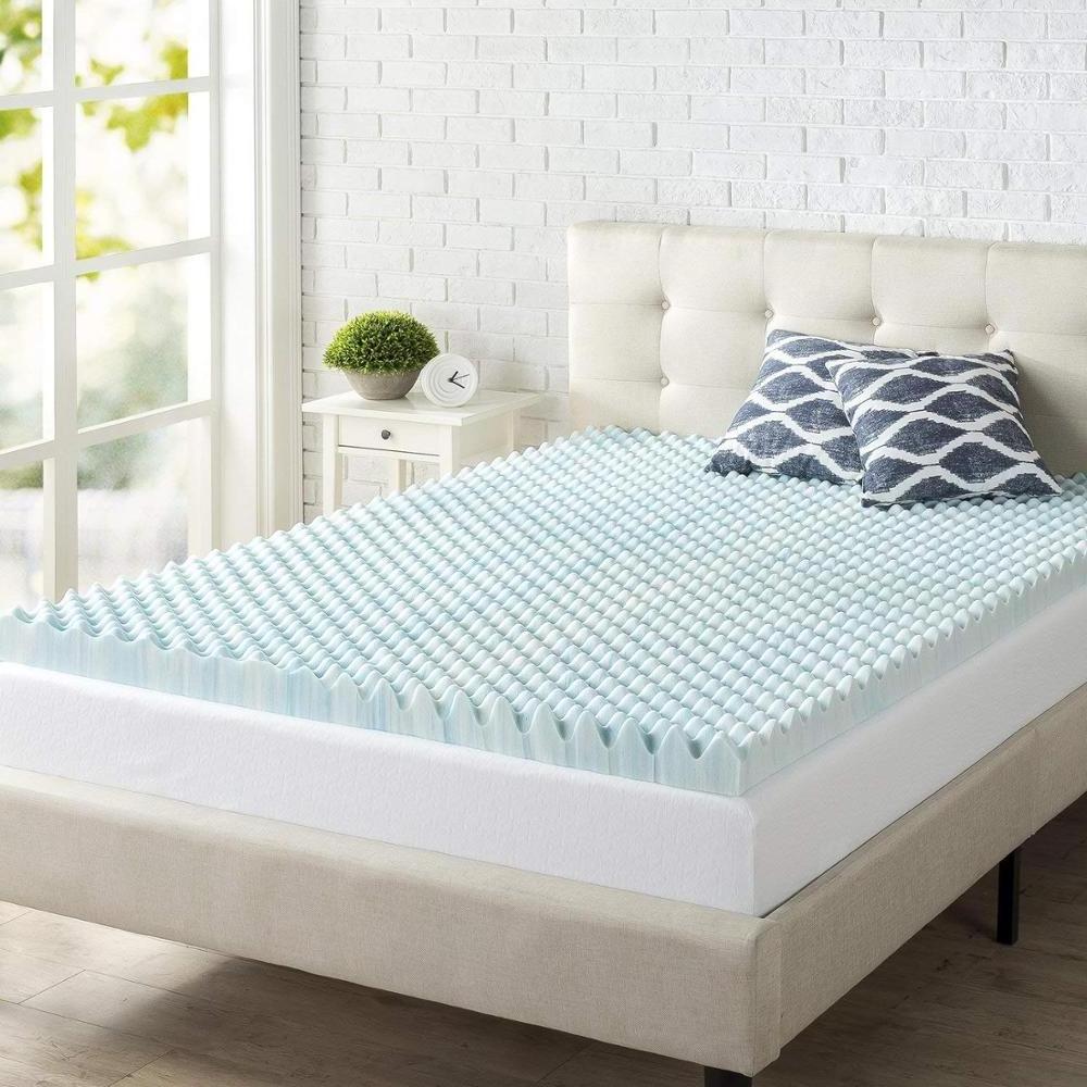 Comfort Egg crate Gel Infused Memory Foam Mattress topper