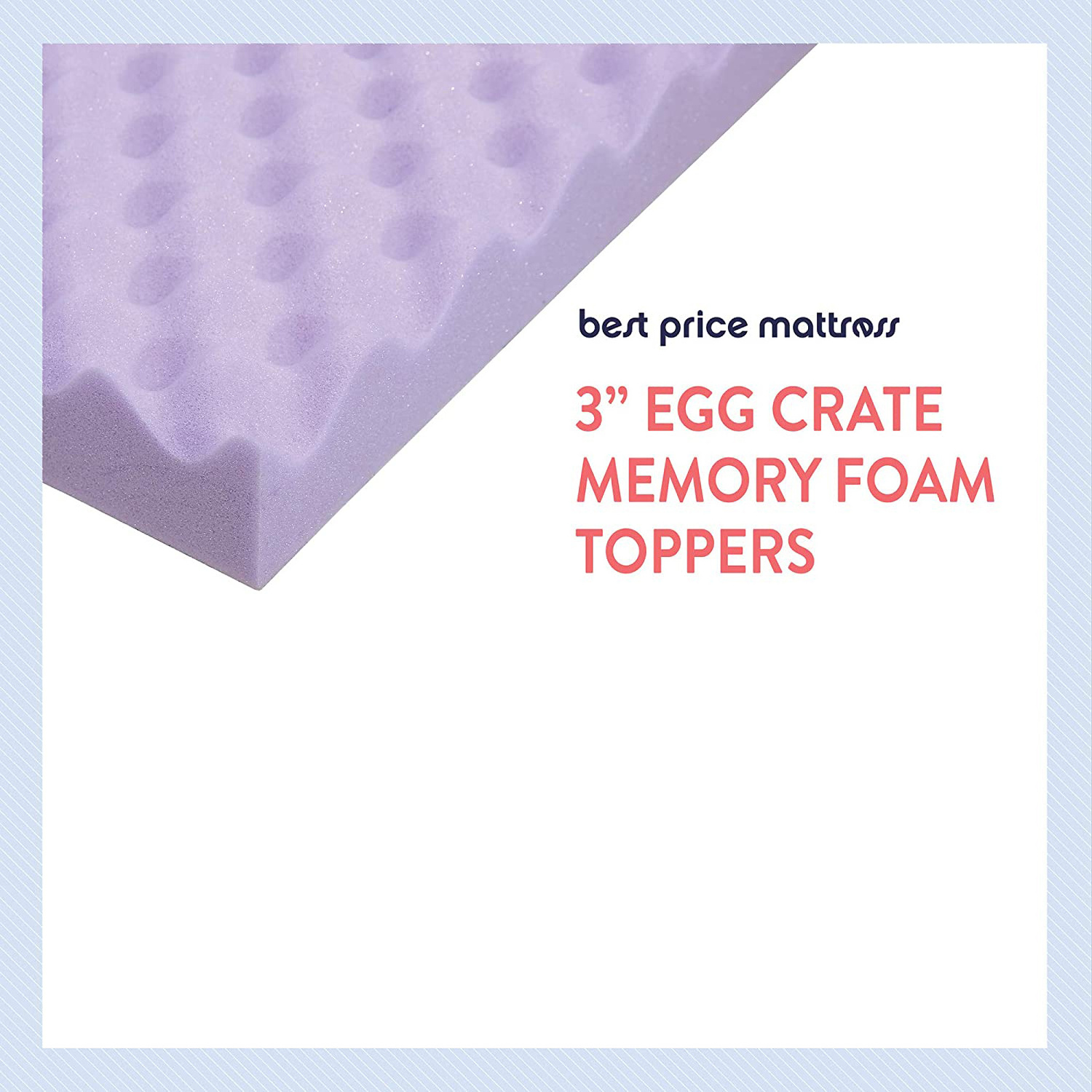 30D lavender herbal air foam memory foam  Mattress pad  bed Topper with egg crate