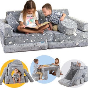 15pcs Convertible Toddler Foam Modular Kids Play Couch