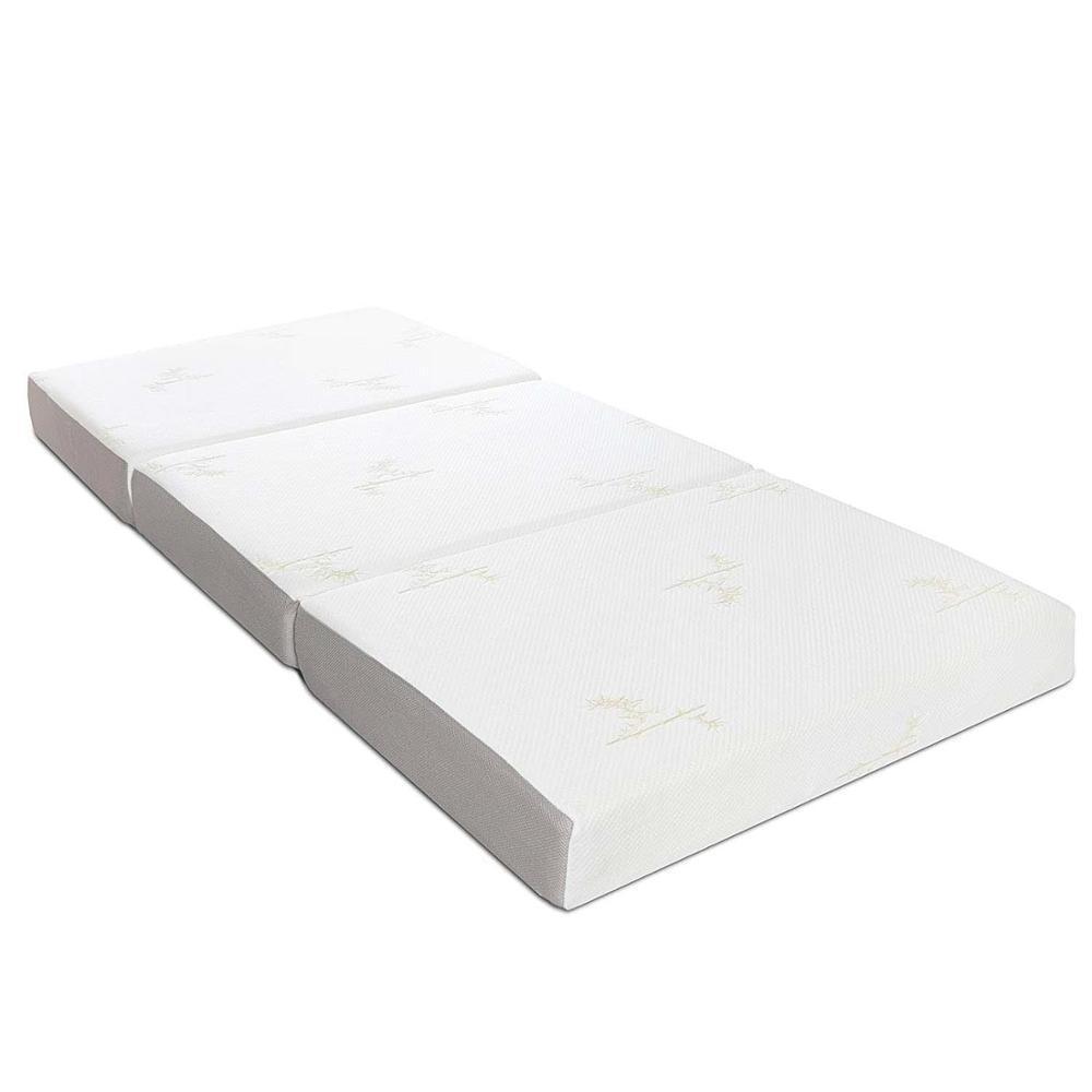 Foldable travel memory foam mattress topper for camping