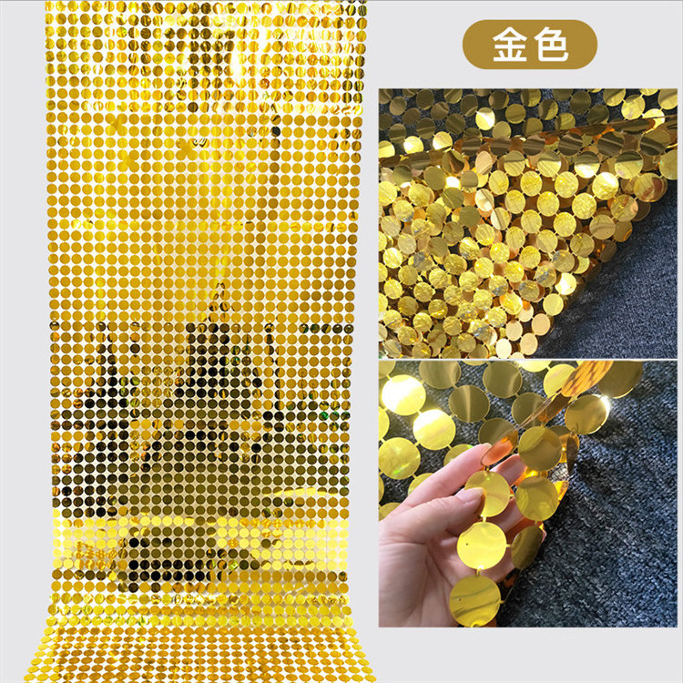 Wholesale Wedding Backdrop Decorations Shimmer Sequin Wall Panel Party Mirror Sequin Backdrop Panel