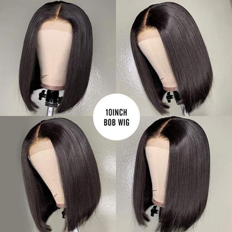 Hot sell wig head  human hair lace front brazilian short bob wig vendors mannequin display hd lace body wave wig