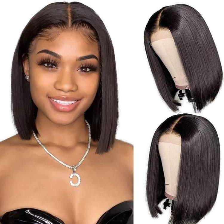 Hot sell wig head  human hair lace front brazilian short bob wig vendors mannequin display hd lace body wave wig