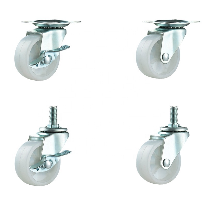 Rotatable Swivel Wheel Caster Heavy Duty caster with brake or without brake PVC PU PP Nylon industrial caster wheels