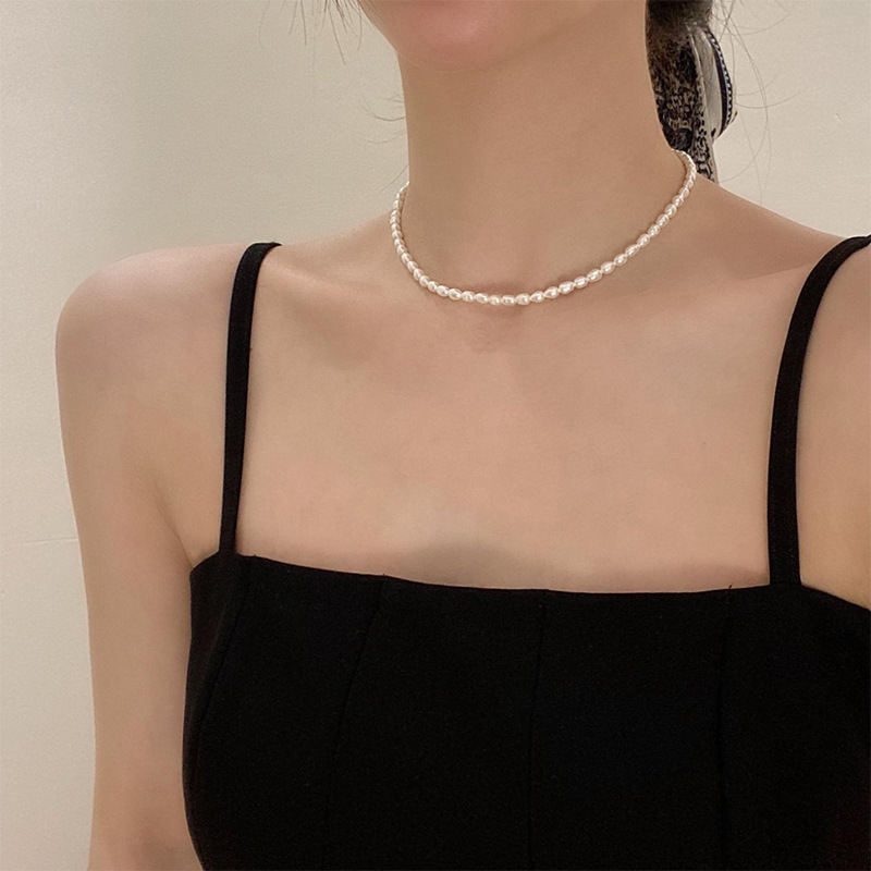 Fashion Noble Party Jewelry Freshwater Pearl Necklaces Wholesale Adjustable Pearl Chain Necklace for Women