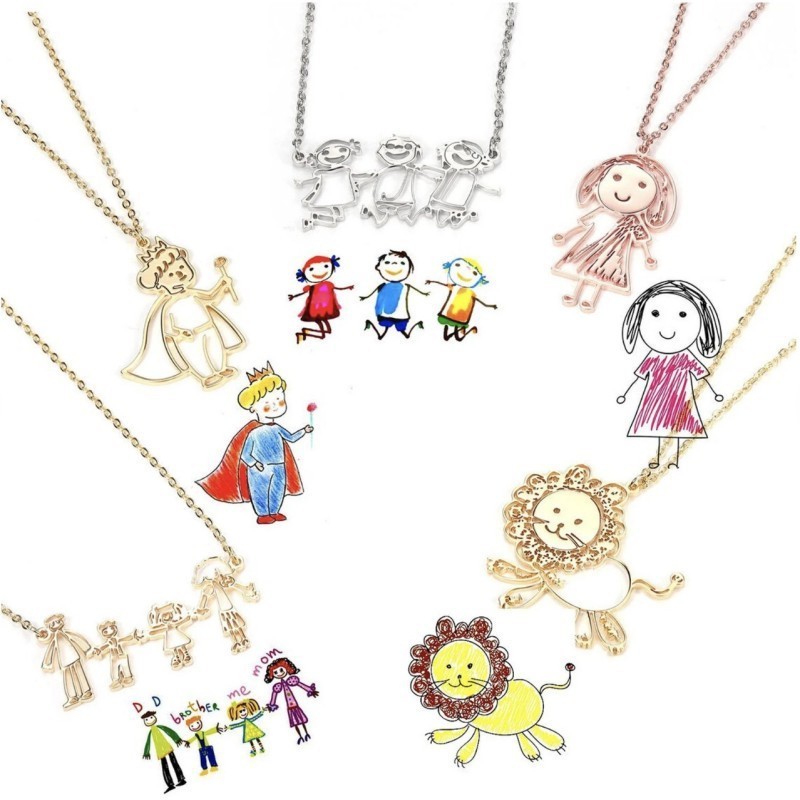 Customized personalized stainless steel necklace jewelry, gold-plated waterproof, matte, and hypoallergenic pendant necklace