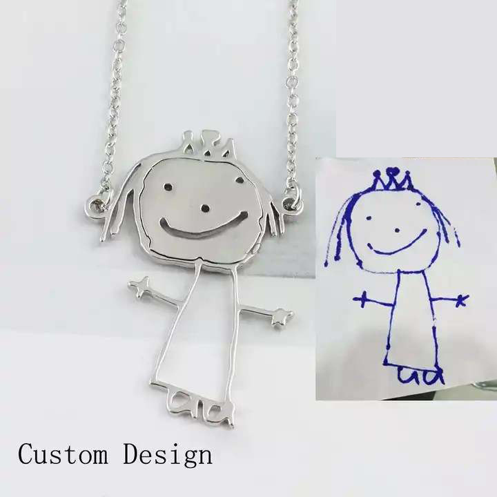 Customized personalized stainless steel necklace jewelry, gold-plated waterproof, matte, and hypoallergenic pendant necklace