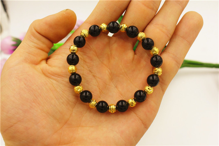 European Coin Gold Jewelry Women's Agate Bracelet Vietnam Sand Gold Jewelry Fashion Crystal Lucky Beads Bracelets