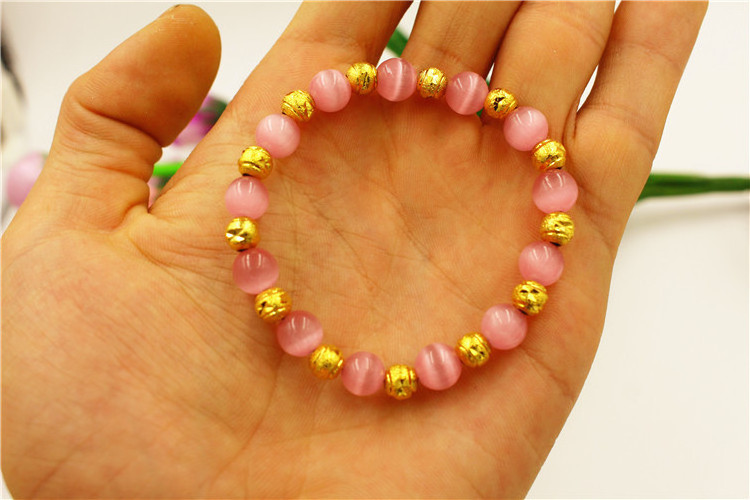 European Coin Gold Jewelry Women's Agate Bracelet Vietnam Sand Gold Jewelry Fashion Crystal Lucky Beads Bracelets