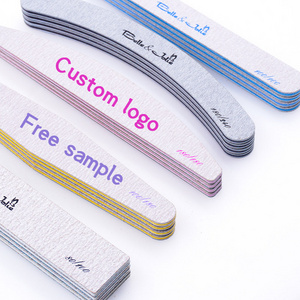 manicure korea reusable acrylic nail supplies nail files and buffers 80/80 zebra packaging supplier 150/180 nail files