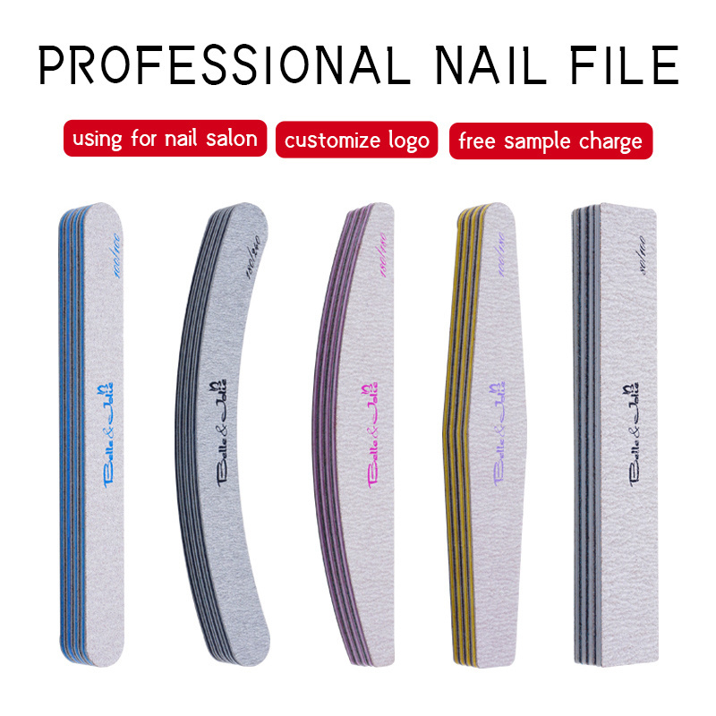 manicure korea reusable acrylic nail supplies nail files and buffers 80/80 zebra packaging supplier 150/180 nail files