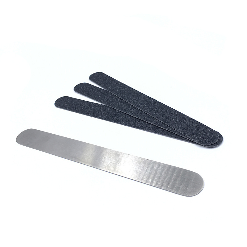 Stainless steel nail file replaceable sandpaper metal nail file