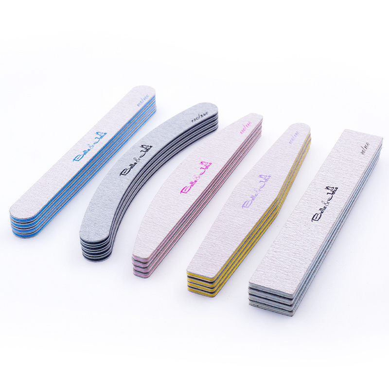 manicure korea reusable acrylic nail supplies nail files and buffers 80/80 zebra packaging supplier 150/180 nail files