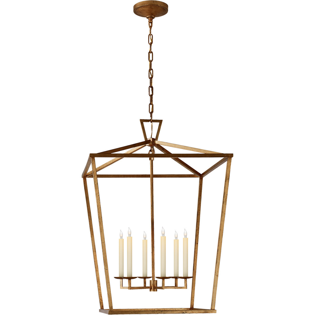 6 Light 29 inch Gilded Antique Brass Copper Foyer Lantern Ceiling Light Pendant Lighting