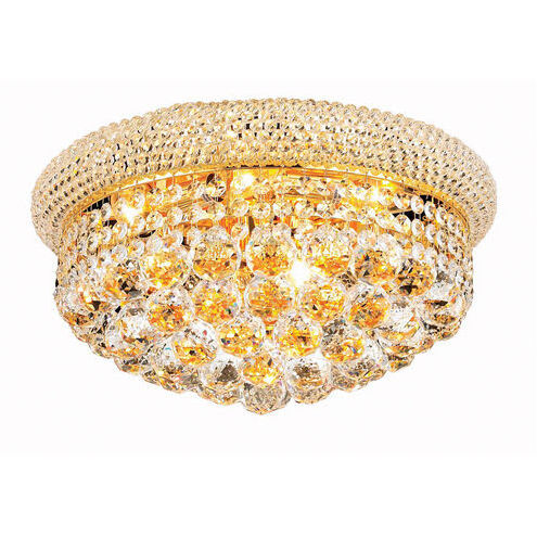 Empire Flush Mount Crystal Ceiling Light in Gold