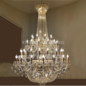 Luxury Crystal Maria Chandelier Classic Traditional Lighting Fixture 64 Candle Lights for Hotel Showroom Entry Wedding Hall