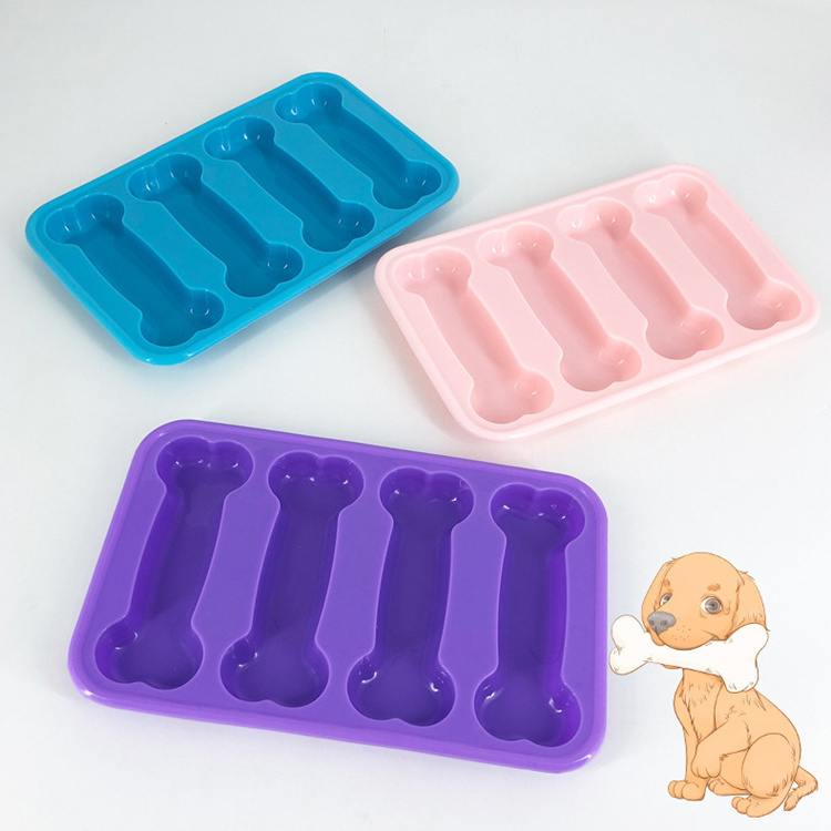 Custom Logo Dog Bone Silicone Molds Non-Stick Food Grade Silicone Dog Treats Mold for Chocolate Candy Jelly Ice Cube