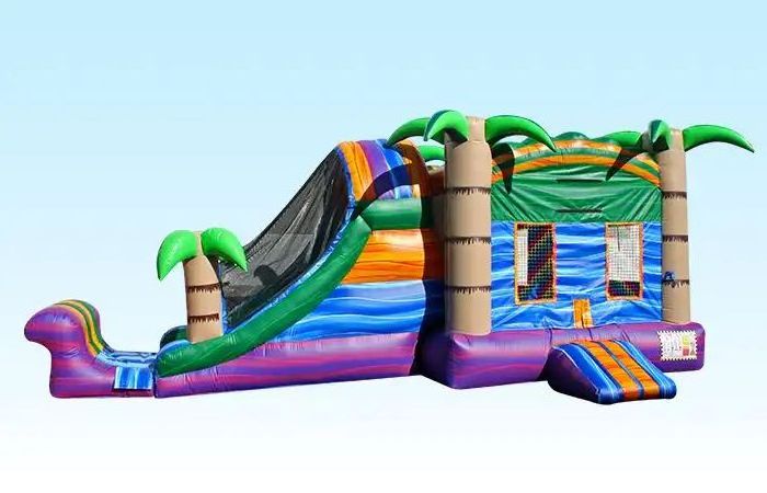 Commercial Monster Truck Water Inflatable Bouncer Slide Combo Wet/dry Inflatable Bounce House Slide Inflatable Castle Slide