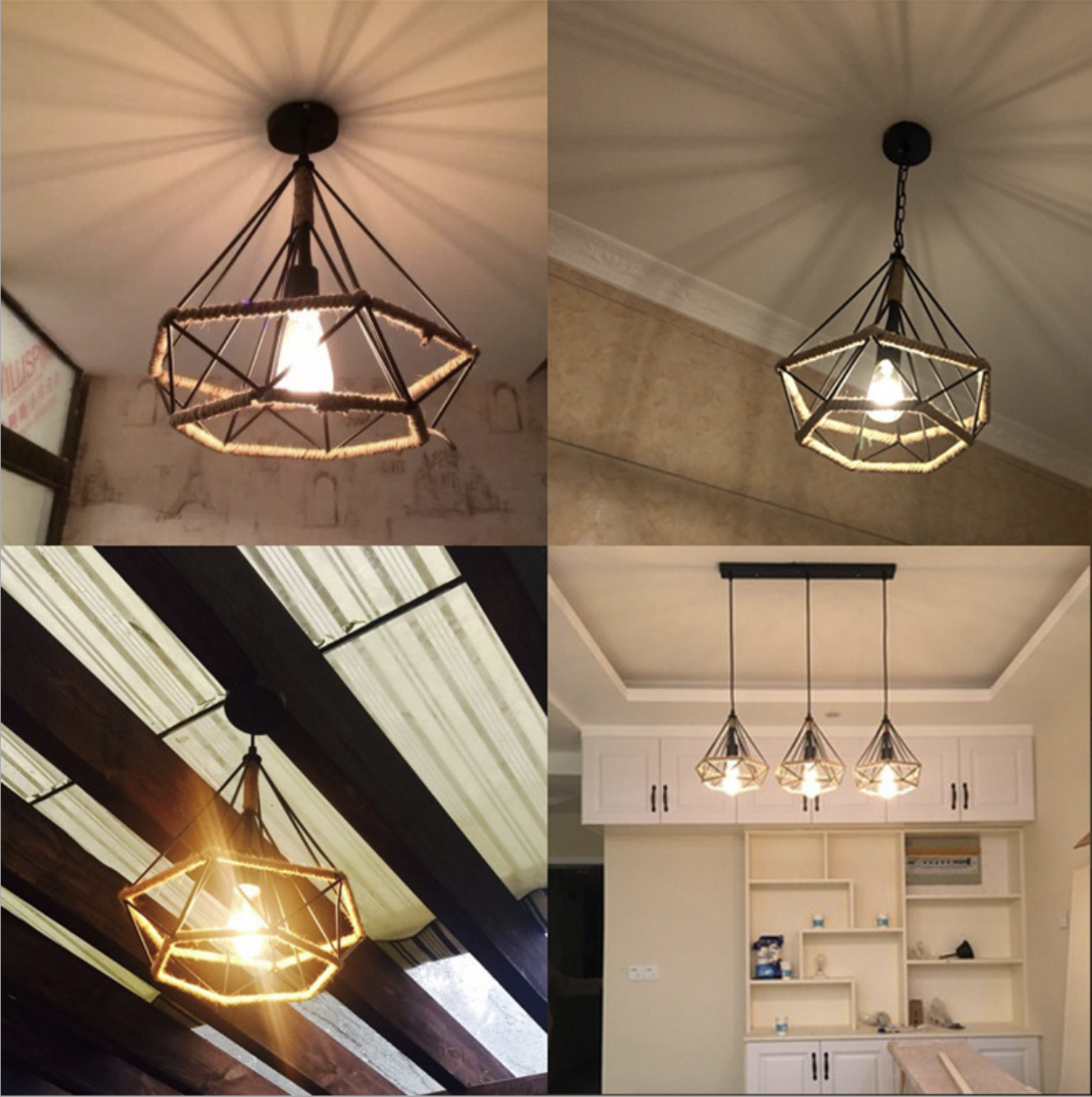 Factory Direct High Quality chandeliers ceiling led ceiling panel light rattan pendant light