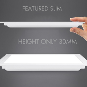 China smd 36w 40w 60x120 30x120 600x600 slim recessed surface mounted square flat office ceiling ugr19 led panel