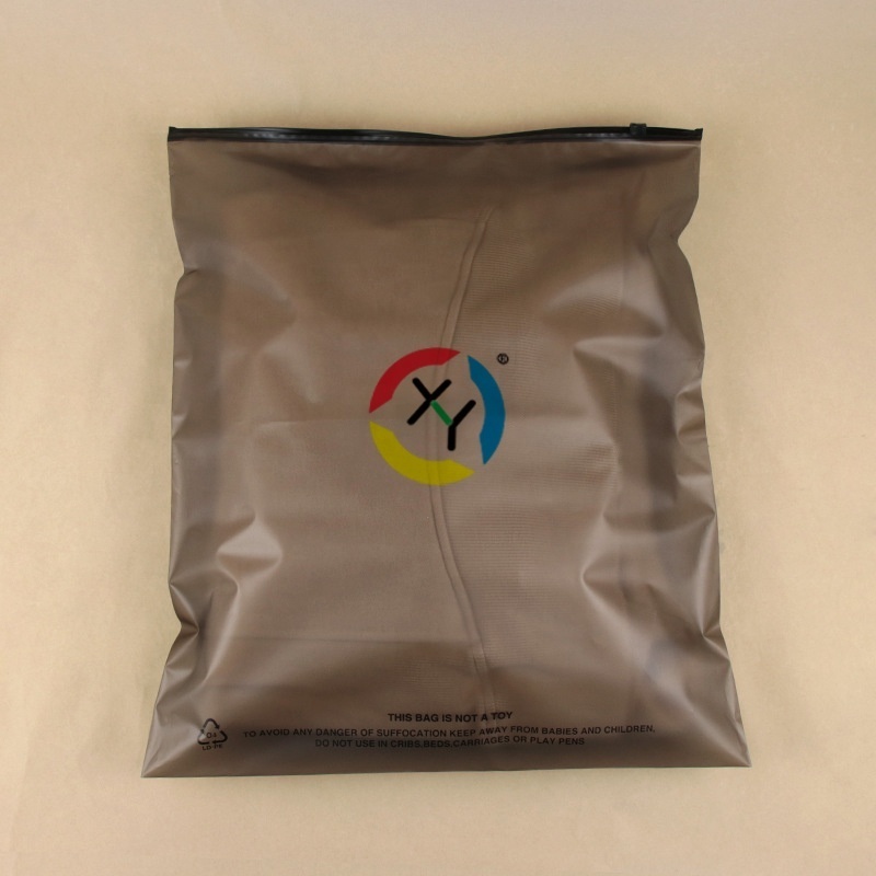 Custom Printed Frosted Clear Zipper Plastic Bag Shipping Inner Packages Clothing Bags Zip Lock