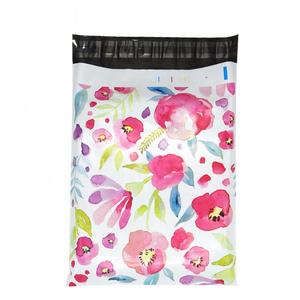 IN-stock Poly Mailers Big Size Ink Flower Printing Shipping Mailing Bags for Clothing Packaging Shipping