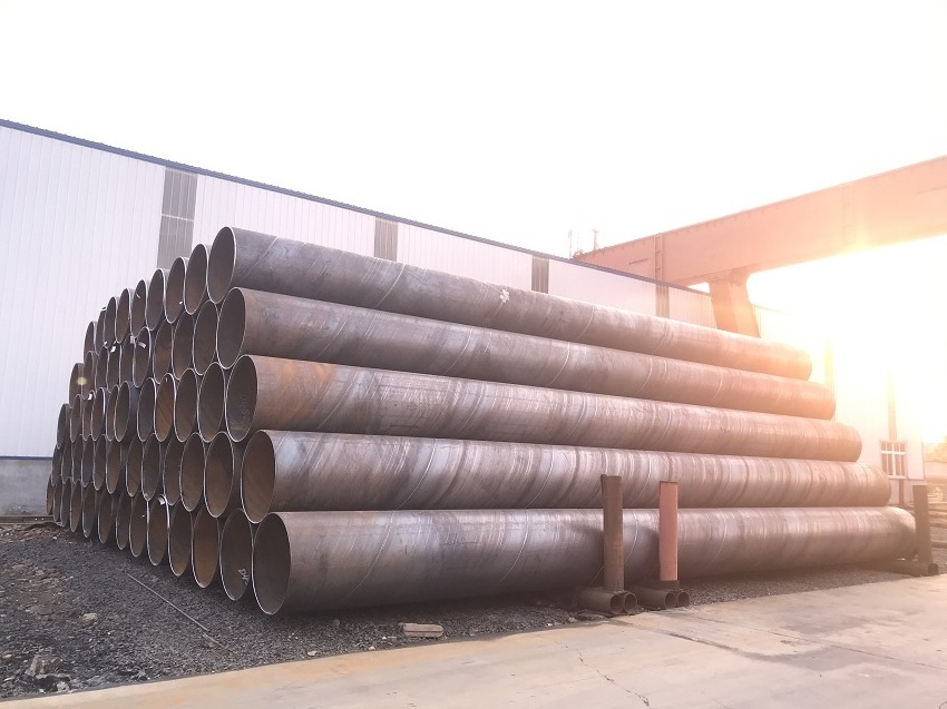 Large diameter ASTM A252 GR.B Spiral welded carbon steel pipe Piling usage SSAW LSAW welded steel pipe