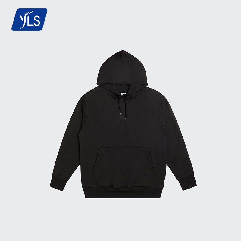 YLS Hot Sale Outdoor Comfy Men Classic Soild Color Hoodie Sweatsuit Loose Fit Soft Fleece Plain Hoodie And Sweat Pants Set