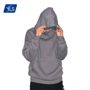 YLS Streetwear Kangaroo Pocket Hoodies For Men Custom Print Embroidery Logo 350Gsm Heavy Cotton Oversized Ninja Hoodie