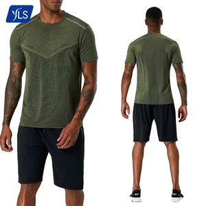 YLS Mens Sublimation Blanks Tshirts 88 Nylon 12 Spandex Men Running Clothes Sportswear 100% Polyester T Shirt For Men