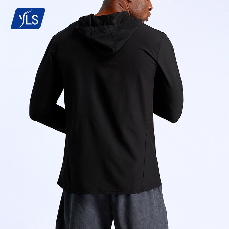 YLS New Design Athletic Wear Active Custom Logo Jogging Zip Up Men Jackets Coats Workout Clothing