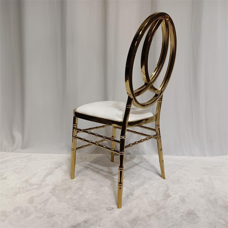 event chic gold stainless steel stacking phoenix dining chair for wedding XYN6311