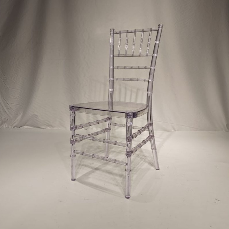 Wholesale Stackable Clear Resin Acrylic Plastic Events Wedding Transparent Chiavari Chair For Party