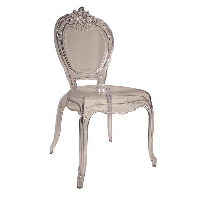 Cheap Clear Throne Acrylic Plastic Wedding Hotel Chair Factory Direct Acrylic Wedding Chair Transparent Crystal Chiavari