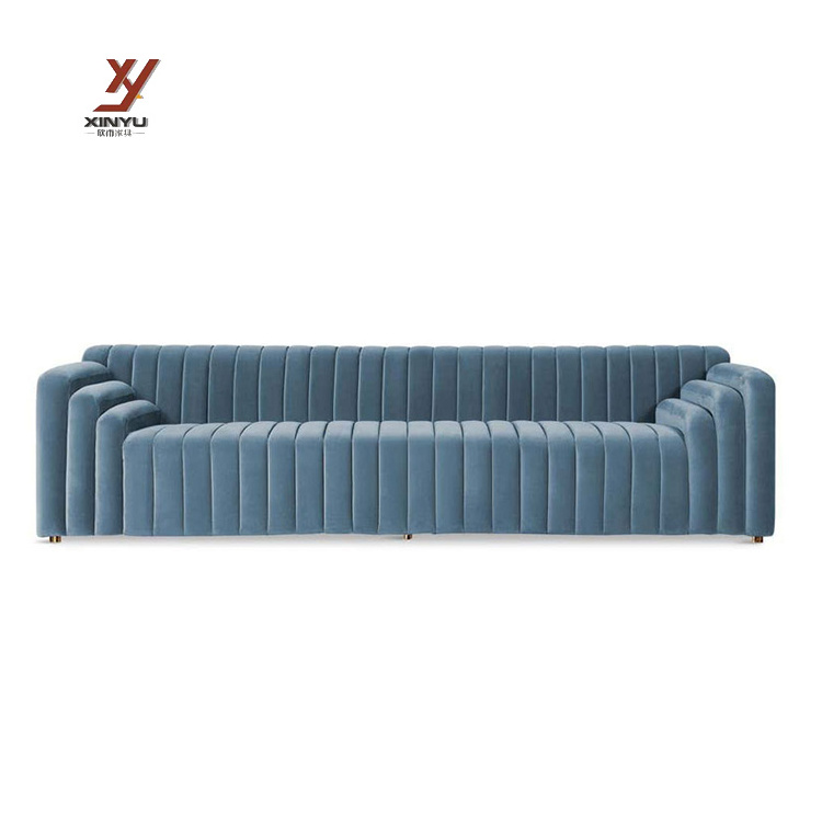 New Design Light Luxury Originality Wedding Sofa Set 3 Seat Velvet Sofa For Event