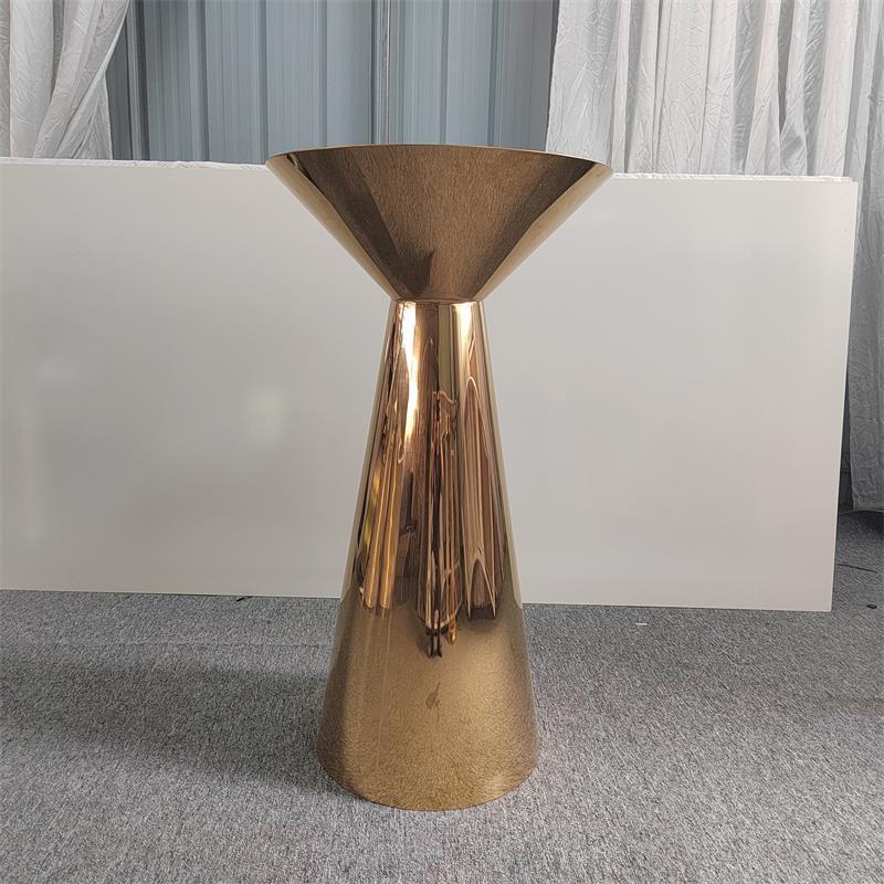 Wholesale gold stainless steel high top bar table buffet coffee cocktail table