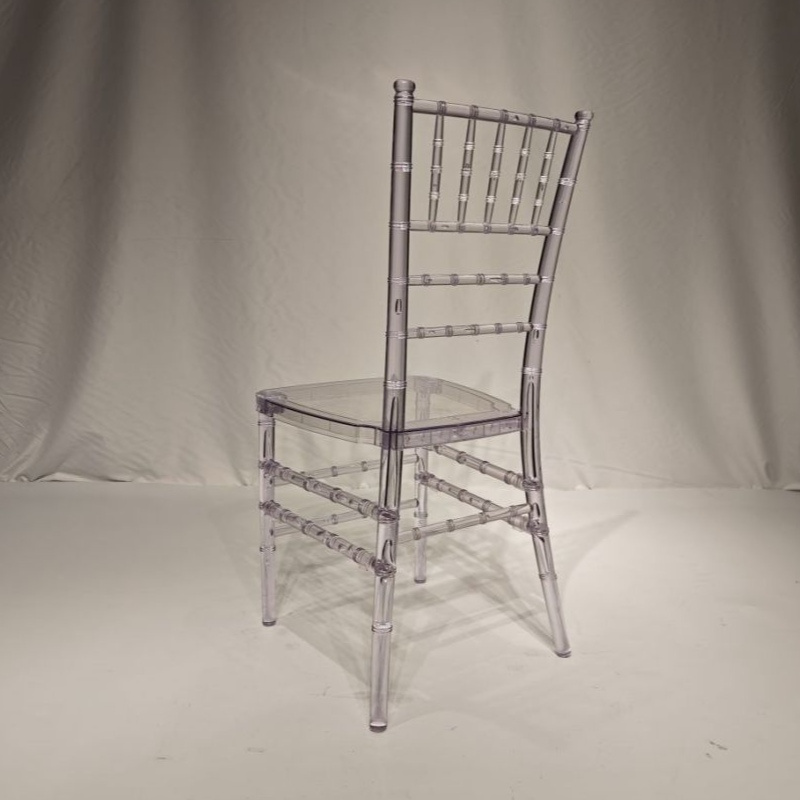 Wholesale Stackable Clear Resin Acrylic Plastic Events Wedding Transparent Chiavari Chair For Party