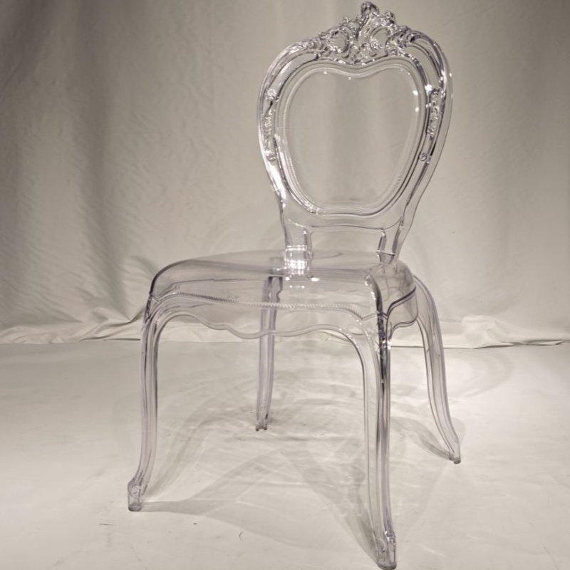 Cheap Clear Throne Acrylic Plastic Wedding Hotel Chair Factory Direct Acrylic Wedding Chair Transparent Crystal Chiavari