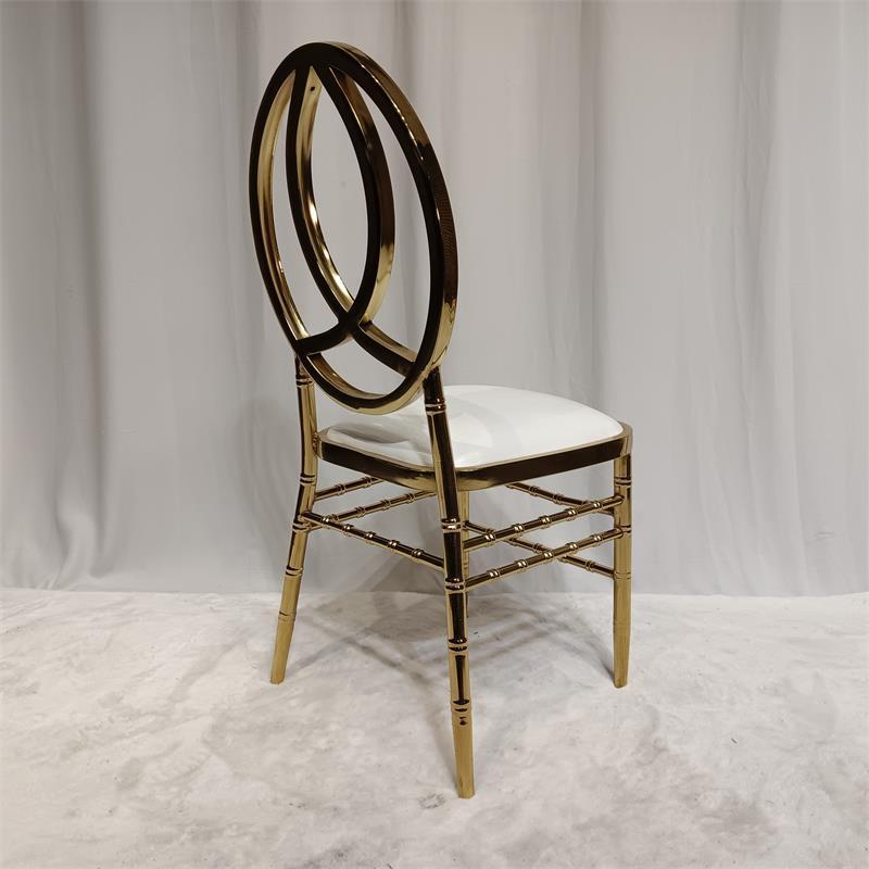 event chic gold stainless steel stacking phoenix dining chair for wedding XYN6311