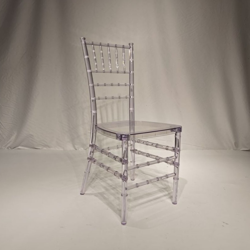 Wholesale Stackable Clear Resin Acrylic Plastic Events Wedding Transparent Chiavari Chair For Party