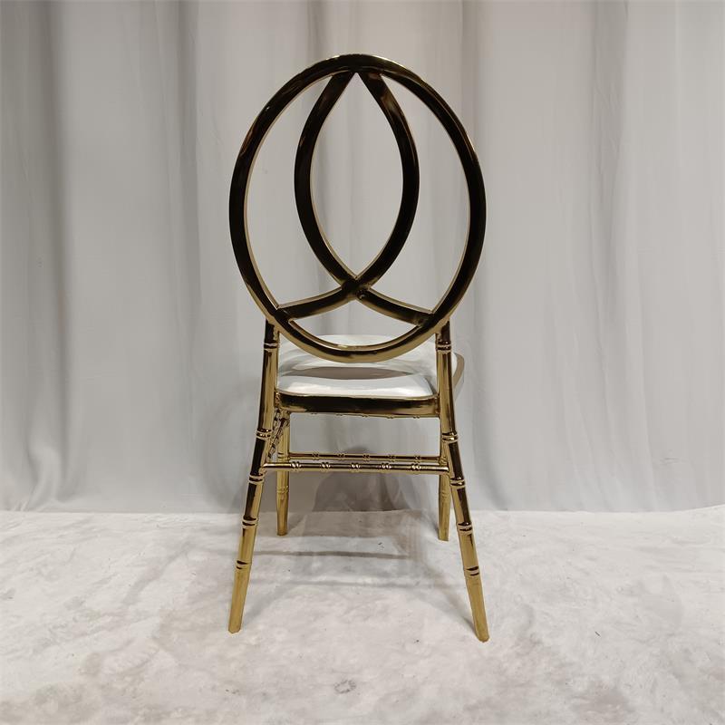 event chic gold stainless steel stacking phoenix dining chair for wedding XYN6311