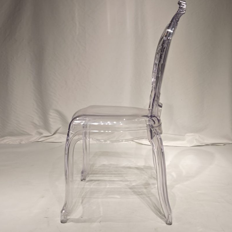 Cheap Clear Throne Acrylic Plastic Wedding Hotel Chair Factory Direct Acrylic Wedding Chair Transparent Crystal Chiavari