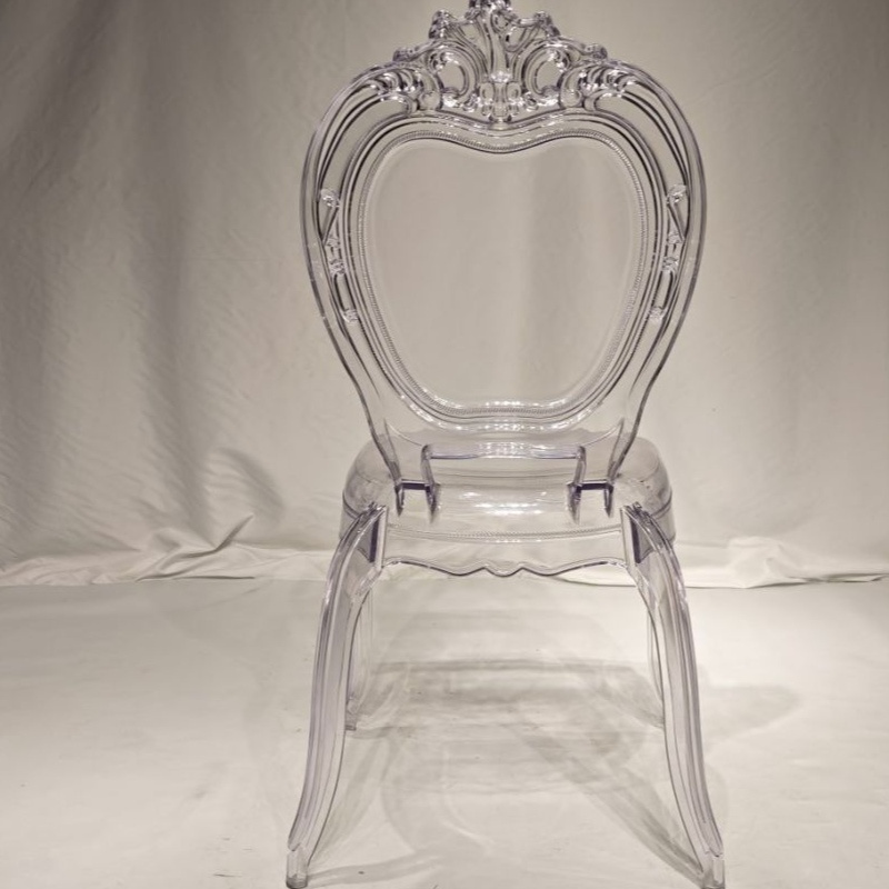 Cheap Clear Throne Acrylic Plastic Wedding Hotel Chair Factory Direct Acrylic Wedding Chair Transparent Crystal Chiavari