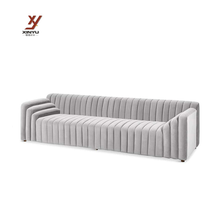 New Design Light Luxury Originality Wedding Sofa Set 3 Seat Velvet Sofa For Event