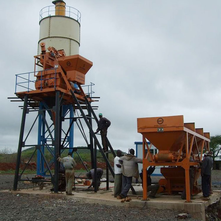 Hopper type concrete-mix plant 30m3,concrete batching plant price