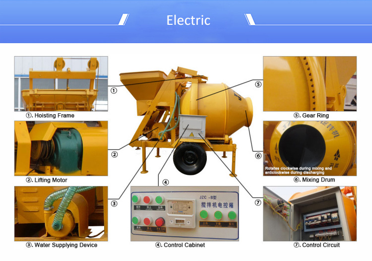 Good Quality Portable 3 Yard Concrete Mixer In Ghana Price  Electrical Concrete Mixers