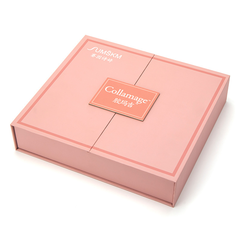 Factory customization Double door clamshell pink eyelash eyeshadow palette Essential oil Perfume gift box