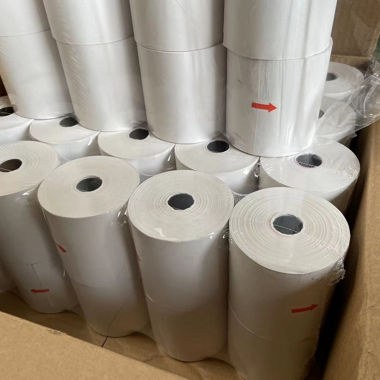 China Manufacturer Custom gram size roll   thermal printer paper 57x30 57x40 thermal paper roll 80x80mm POS Printer Receipt Roll