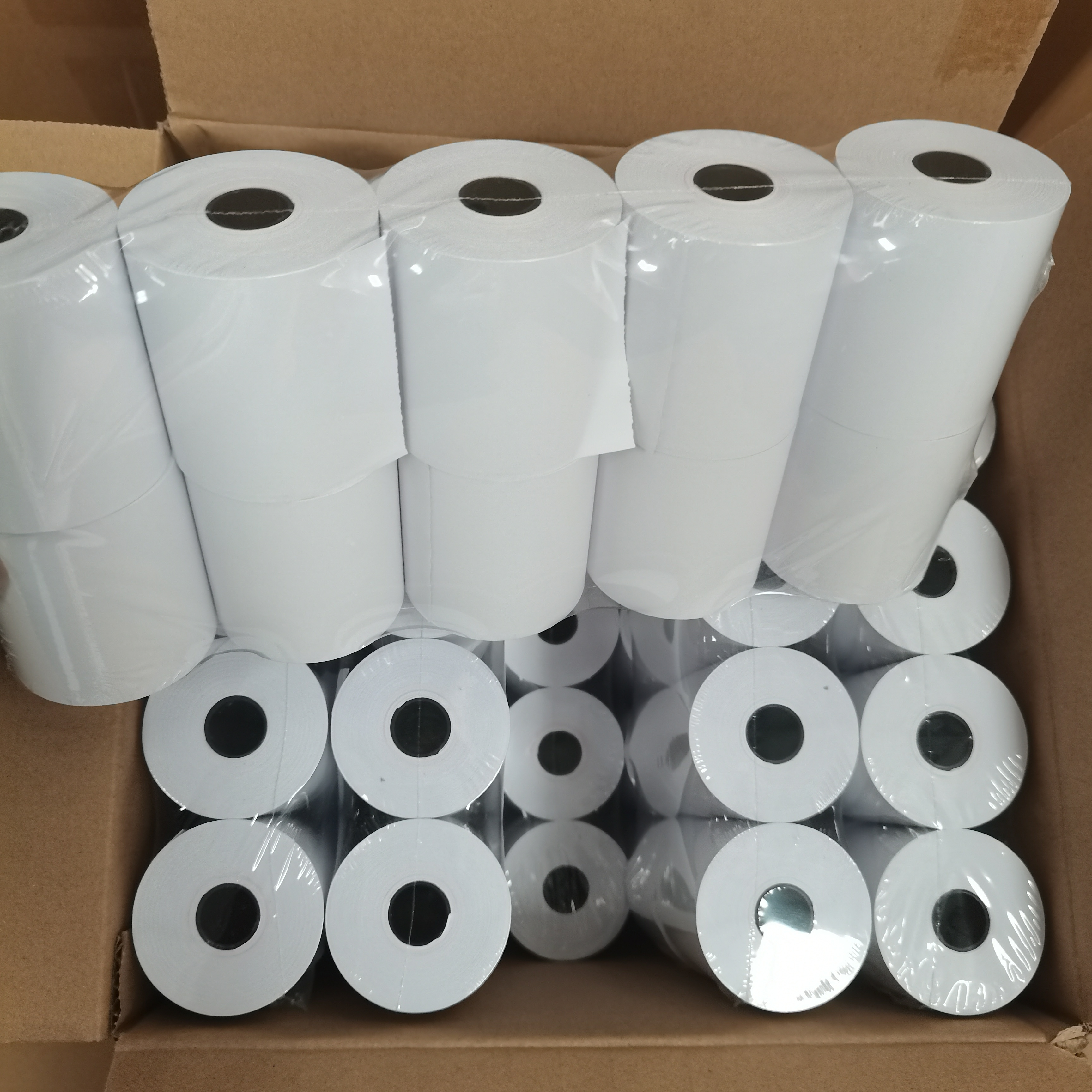 factory directly supplies 57x40mm thermal cash register paper roll 55gsm high white for POS machine selling shop receipt paper